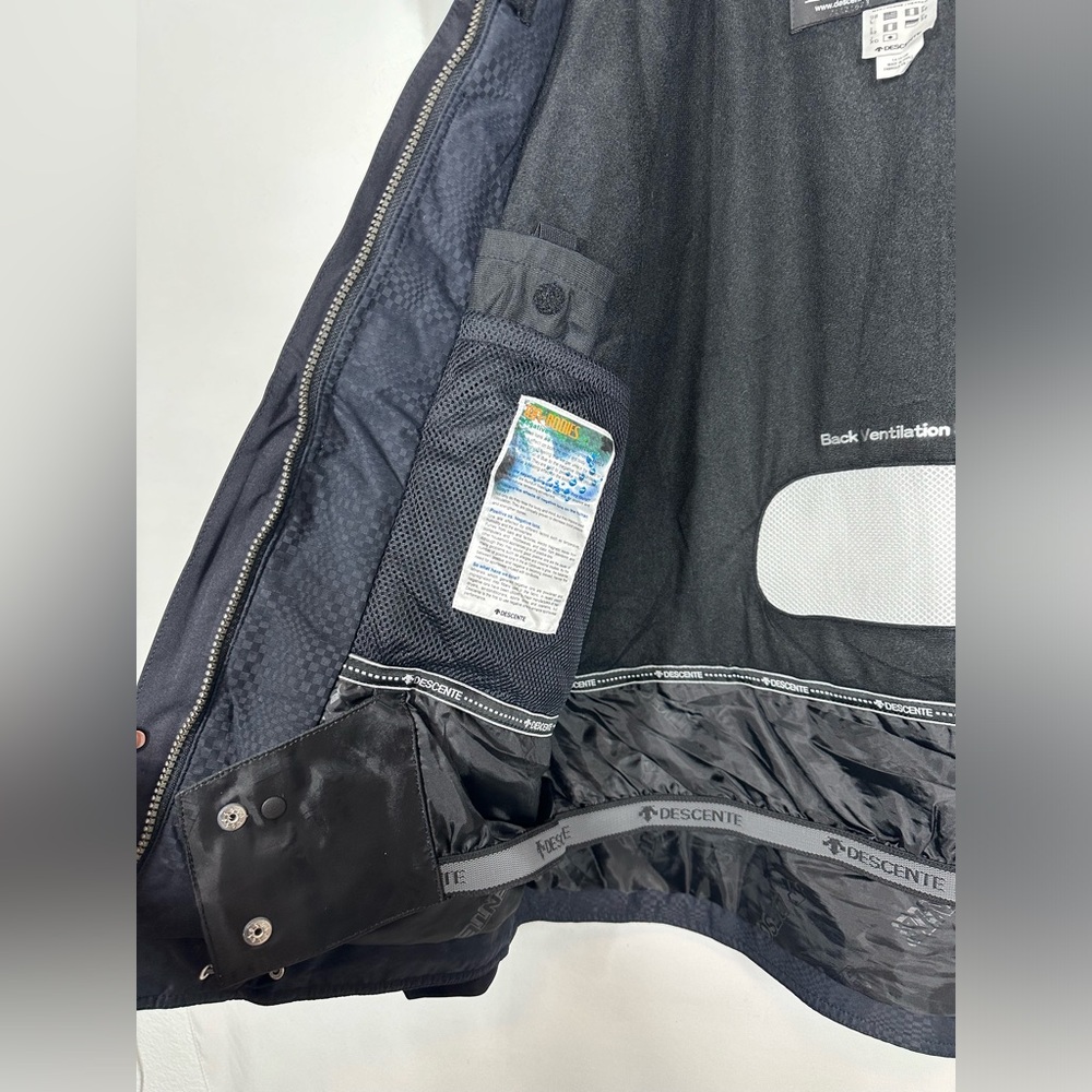 #2640 DESCENTE ION BODIES Hooded Insulated Ski Jacket Men Size EU 52 / US L - Picture 8 of 16